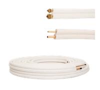 Kit Tubi Rame Climatizzatore Isoclima 1/4 3/8 con Guaina Ignifuga Disponibile 10MT 5MT 3MT Con o Senza Raccordi Compatibile Gas R32 R410A R407C set_name:KIT 5 METRI,color:Senza Raccordi