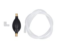 Kit Tubi Scarico Vassoio Tè con Testa in Rame, Pompa a Sfera a Succhio Manuale, Tubo Trasparente 1m per Tubo Diametro 1,2cm - Materiale Silicone di Alta Qualità, Facile
