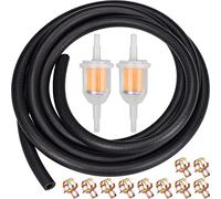 Kit Tubo Benzina - 2 Metri Ø 6mm Linea Carburante + 2 Filtri Carburante in Linea + 10 Fascette Stringitubo - Set Completo per Motori Potenti e Affidabili