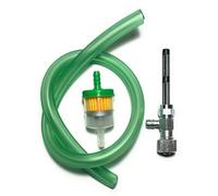 Kit Tubo Benzina con Filtro e Rubinetto per Piaggio Ape Car, 3 Pezzi, Verde