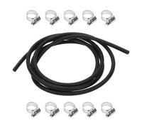 Kit Tubo Carburante 1/8" 8ft per Auto con 10 Morsetti Neri