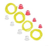 Kit tubo carburante con tubo a bolle d'olio per piccoli motori tra cui tosaerba, spazzaneve, motoseghe e decespugliatori per migliorare l'affidabilità della consegna del carburante (4 tubi + 8 bolle