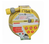 KIT TUBO DA GIARDINO IRRIGAZIONE ARMADILLO 3/4" 15 mt SUPER LEGGERO E RESISTENTE