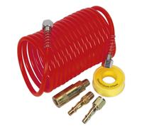 Kit Tubo D'Aria Sealey 5M X 5Mm PE Arrotolato Con Connettori AHK03