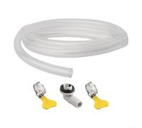 Kit tubo di scarico del condizionatore d'aria con connettore e morsetti, sistema di drenaggio della condensa AC, tubo di scarico del condizionatore d'aria, per unità di climatizzazione (1,8 m)