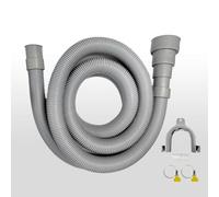 Kit Tubo Di Scarico For Lavatrice Da 1 Pezzo, Incluso Tubo Corrugato Flessibile, Adattatore Di Prolunga E Fascetta Stringitubo(Outlet Hose-2M)