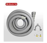 Kit Tubo Di Scarico For Lavatrice E Lavastoviglie, Comprensivo Di Tubo Corrugato Flessibile, Adattatore Di Prolunga E Fascetta Stringitubo.(Outlet Hose-5M)