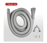 Kit Tubo Di Scarico For Lavatrice E Lavastoviglie, Inclusi Tubo Flessibile Ondulato, Adattatore Di Prolunga E Fascetta Stringitubo(Outlet Hose-3M)