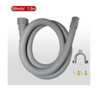 Kit Tubo Di Scarico For Lavatrice E Lavastoviglie, Inclusi Tubo Flessibile Ondulato, Adattatore Di Prolunga E Fascetta Stringitubo(Outlet Hose-1.5M)