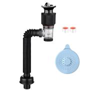 Kit tubo di scarico per lavandino, tubo di scarico per lavandino da cucina | Kit di scarico flessibile anti-intasamento - Tubo di scarico per lavandino del bagno antiodore, Tubo di scarico per lavandi