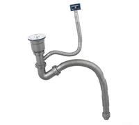 Kit tubo di scarico per lavello con sistema anti design e trappola trasparente per detriti per uso domestico o aziendale, include curva a forma di P per spazi stretti Installazione rapida senza colla