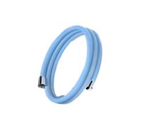 Kit tubo doccia multiuso in silicone, prolunga morbida da 1,5 m, con attacco per rubinetto per una facile pulizia, strumenti da bagno per la casa (blu con tappo in zinco)