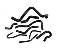 Kit tubo flessibile del radiatore in silicone, kit tubo flessibile del radiatore automatico in silicone da 9 pezzi per Civic D15 D16 SOHC EG/EK 1992-2000(Black)