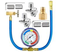 Kit tubo flessibile di ricarica freon for frigorifero R134A, manometro for tubo flessibile di ricarica refrigerante AC R134A, valvola perforatrice for tubo flessibile refrigerante