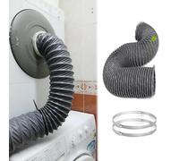 Kit tubo flessibile di sfiato for asciugatrice - Condotto in nylon spesso da 32 mm con morsetti in acciaio inossidabile - Lunghezza da 1 a 20 m for cucina e bagno(L26ft D115mm)