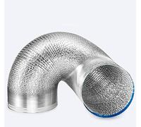 Kit tubo flessibile di sfiato for asciugatrice in alluminio con morsetti, diametro 80-200 mm, resistente al calore/all'acqua, 1,5-5 m for asciugatrice, aria condizionata, ventola di estrazione(150mm 3