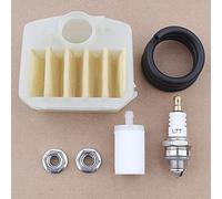 Kit tubo flessibile filtro carburante dadi barra filtro aria for Husqvarna 340 340E 345 345E 346XP 350 353 motosega 537024002 con candela