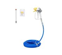 Kit tubo flessibile for verniciatura a spruzzo airless da 50 piedi, tubo in fibra ad alta pressione da 3600 psi con asta da 8 pollici, ugello 517 e protezione ugello inclusi,Preciso e stabile
