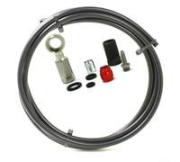 Kit tubo freno idraulico intrecciato compatibile con codice Sram per livello Rsc per Tlm, linea in acciaio gomma da 2 m con raccordi, nero (nero)
