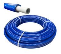 Kit Tubo Multistrato diametro 16 X 2 coibentato 373 Blu 25 mt Per impianto Acqua Calda e Fredda PE-RT