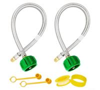 Kit tubo propano a doppio serbatoio per regolatore verticale camper con connessioni in ottone massiccio e indicatore codificato a colori per cucinare all'aperto campeggio viaggi barbecue robusto