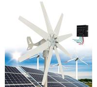 Kit turbina eolica, 14000 W 12/24/48 V/110 V/220 V, con 8 Pale, con Controller, Adatto per impianti solari ibridi, per Nautica, Camper, casa, 48 V.