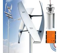 Kit Turbina Eolica 16000W 20000W Generatore di Energia 12V 24V 48V 220V a 3 Pale con Controller per Terrazza, Marina, Camper, Chalet, Barca(16000W,24V)