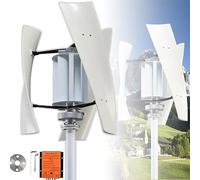 Kit Turbina Eolica 2kw/5kw/9kw - Velocità Di Avvio 3m/S, Generatore Eolico a 3 Pale, Regolatore Di Carica Mppt, Per Case, Camper, Barche,24v-3000w