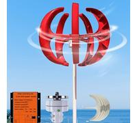 Kit turbina eolica a 5 pale, generatore a turbina eolica verticale da 100-500 W, velocità del vento di avvio di 1,5 m/S, piccolo generatore 12/24 V RV Yacht Farm con controller