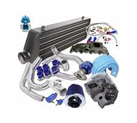Kit Turbo Intercooler Intercooler raffreddato Adatto per kit turbo turbocompressore T3/T4 1.8T 00-05 e intercooler nero Raffreddatore aria turbo Radiatore intercooler