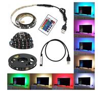 KIT TV STRISCIA STRIP LED USB RGB 5V PER RETROILLUMINAZIONE 2 MT 3 MT 5 MT