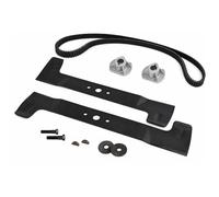 Kit Twin Cut 102 con 2 lame 520 mm 2 portalama albero 20 mm e cinghia 1600DS8M20 per Castelgarden TC102 compatibile 82004341 82004340 25463200 135065600/0