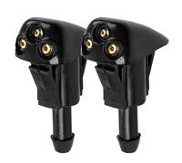 Kit ugelli parabrezza Compatibile Con Universale Auto 3.4x1.7x3.3cm Nero Set 2 Pezzi 3 Fori Ugelli Spray Lavavetri Parabrezza