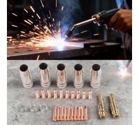 Kit ugelli torcia saldatura 30 pezzi per MIG per MB15 14AK con punte di contatto
