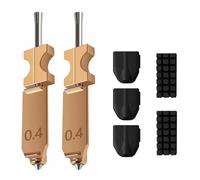 Kit ugello da 2 pezzi da 0,4 mm per componente blocco riscaldante hotend stampante 3D AD5X con 3 calze in silicone + 2 tergi-ugello