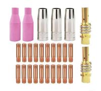 Kit ugello gas 3PCS conico Sindone per MB15 AK15 per torcia Gas | Set da 27 pezzi, punte da 0,8 mm e 1,0 mm, adatte per MB15/AK15, facili da installare, per una struttura in metallo durevole