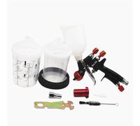Kit ugello spray da 1,2 mm, ugello da 1,0 mm, serbatoio da 400 CC/250 CC, spruzzo d'aria con tazza di miscelazione della vernice e adattatore, mini spruzzo di vernice(TWO TANK)