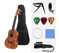 Kit Ukelele Ukulele principianti 23 Pollici Acoustic Concerto Ukulele Compensato Body Body String Tuner Tuner Ingegnerizzato In Legno Tunner Bridge Bridge Stile Aperto
