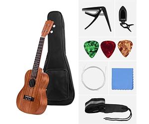 Kit Ukelele Ukulele principianti 23 Pollici Acoustic Concerto Ukulele Compensato Body Body String Tuner Tuner Ingegnerizzato In Legno Tunner Bridge Bridge Stile Aperto