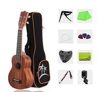 Kit Ukelele Ukulele principianti Concerto Da 23 Pollici Ukulele Con Borse Strap Strings Clip- on Tuner Tuner Finger Maraca Pick Holder Picks (Color : 21 inch)