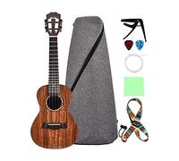 Kit Ukelele Ukulele principianti Concerto Da 26 Pollici Ukulele Mahogany Topboard In Legno E Tavole Laterali Con Borse Da Gig Uke Strap Strings Capo 2PCS Picks (Color : 4)