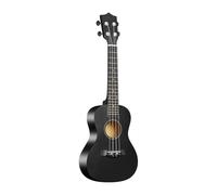 Kit Ukulele Acustico Ukulele Da 23 Pollici Con Custodia Tracolla Perno Ponte Pitch Shifter Pickup Accordatore Panno Tiglio(Black)