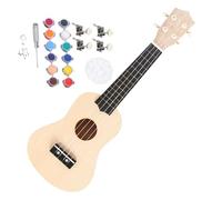 Kit ukulele per principianti, kit ukulele per costruire il tuo, kit ukulele in legno per principianti | kit di strumenti hawaiani per principianti, 21/23", include un lavoro manuale con un tocco