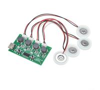 Kit umidificatore fai da te con 4 ugelli nebulizzatori e scheda di circuito driver, modulo USB Mist Maker per serbatoi d'acqua desktop e idratazione delle piante, set di atomizzazione da 5 V