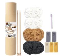 Kit uncinetto per principianti | Inizia consegne all'uncinetto - Guida passo passo per sottobicchieri, artigianali completi e prodotti per maglieria per la casa