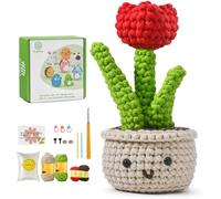Kit Uncinetto Principianti,Kit Crochet Per Adulti E Bambini,Uncinetto Set Fiori Belli,Ci Sono Video Tutorial Chiari E Completi Su Come Lavorare All'Crochet,Kit Amigurumi Principianti Italianoo