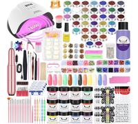 Kit Unghie Gel Completo-180 W Lampada Uv,Kit Ricostruzione Unghie Gel Completo C