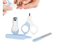 Kit unghie per bambini, set unghie tagliacapelli, Set per la cura della scuola materna Baby Clippers, Kit manicure per bambini, pinzette, tagliaunghie, lima per unghie, forbici testa tonda per bambi