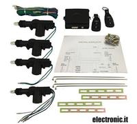 Kit universale chiusura centralizzata per auto con telecomandi - 4 porte