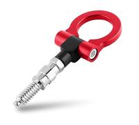 Kit universale di rimorchio per gancio di traino per auto, rimorchio per auto in lega di alluminio gancio di traino anteriore(Red)